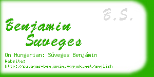 benjamin suveges business card